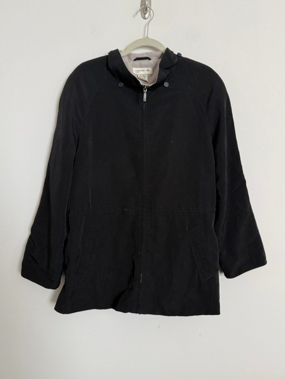 Jones New York Sport Black Lightweight Zip Jacket XL Classic Travel Coat - Picture 4 of 11
